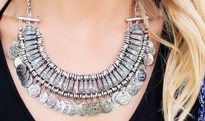 women wearing silver